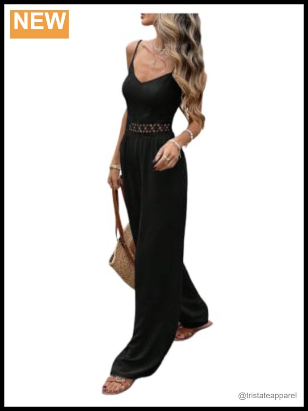 Lace Dressy Jumpsuit V Neck Wide Leg Vacation Romper